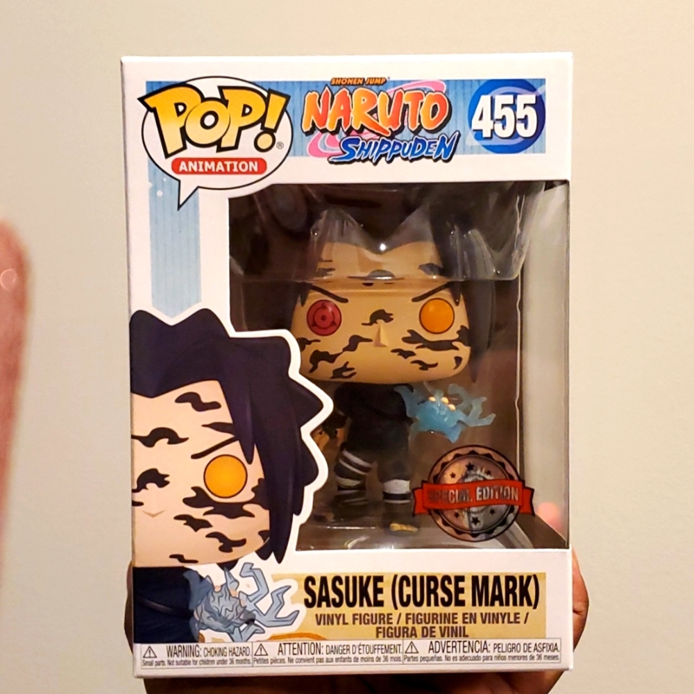 🔥 NARUTO 🔥 Sasuke Curse Mark Funko Pop - Special Edition Sticker